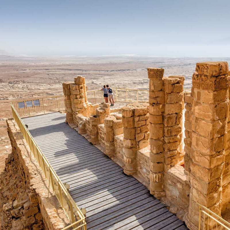 Masada Fortress, Masada National Park, Desert Area Of Israel