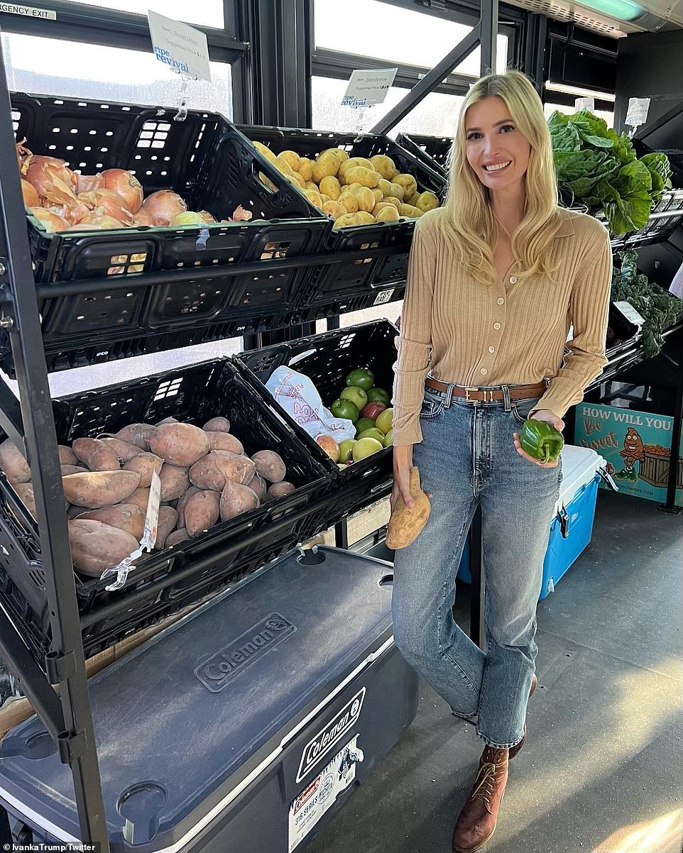 Ivanka Trump hands out food to ‘families in need’ after returning from lavish Middle Eastern trip