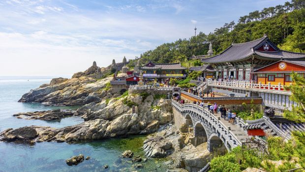 Haedong Yonggungsa Temple in Busan, South Korea. 
XXBestValueCover
Cover story: all-time best value destinations by Brian Johnston
cr: iStock (downloaded for use in Traveller, no syndication, reuse permitted)Â 
