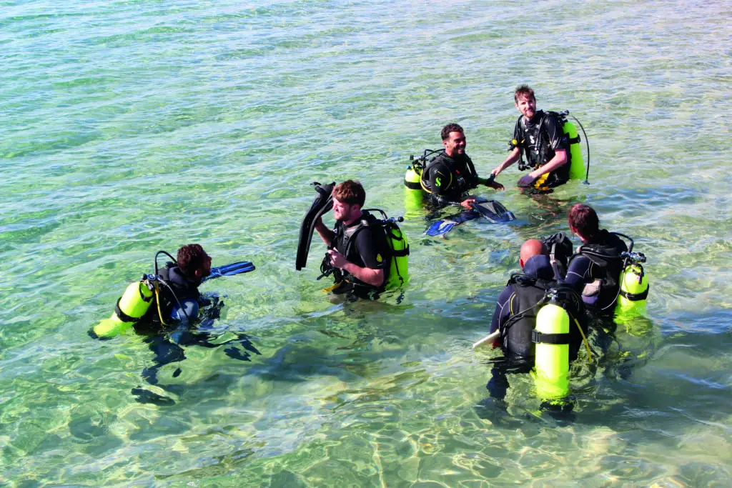 Preparing the dive in Aqaba